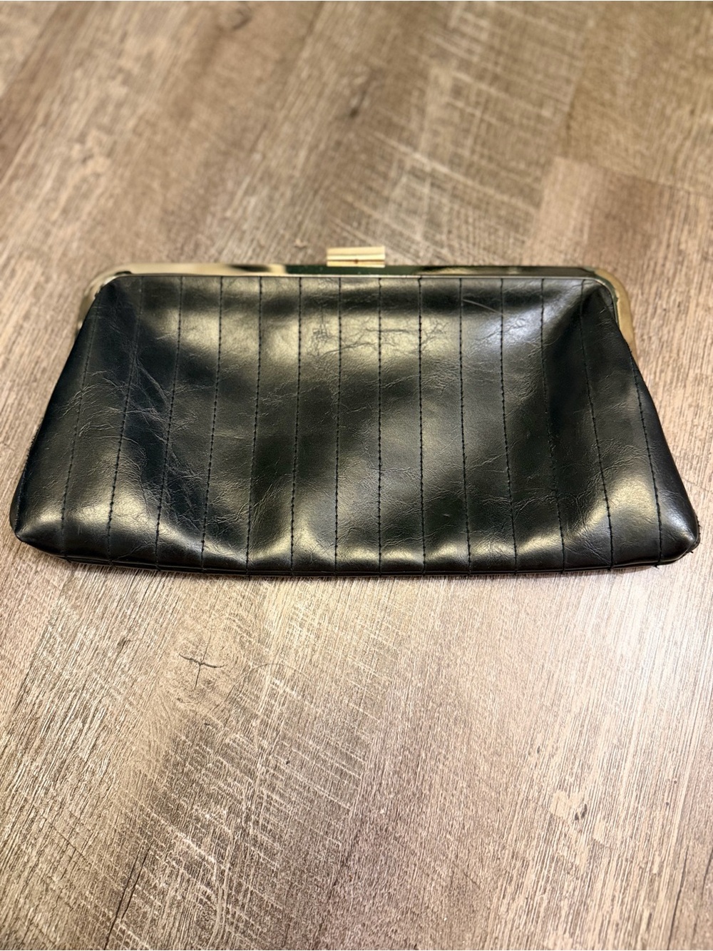 Forever 21 Black Quilted Frame Clutch